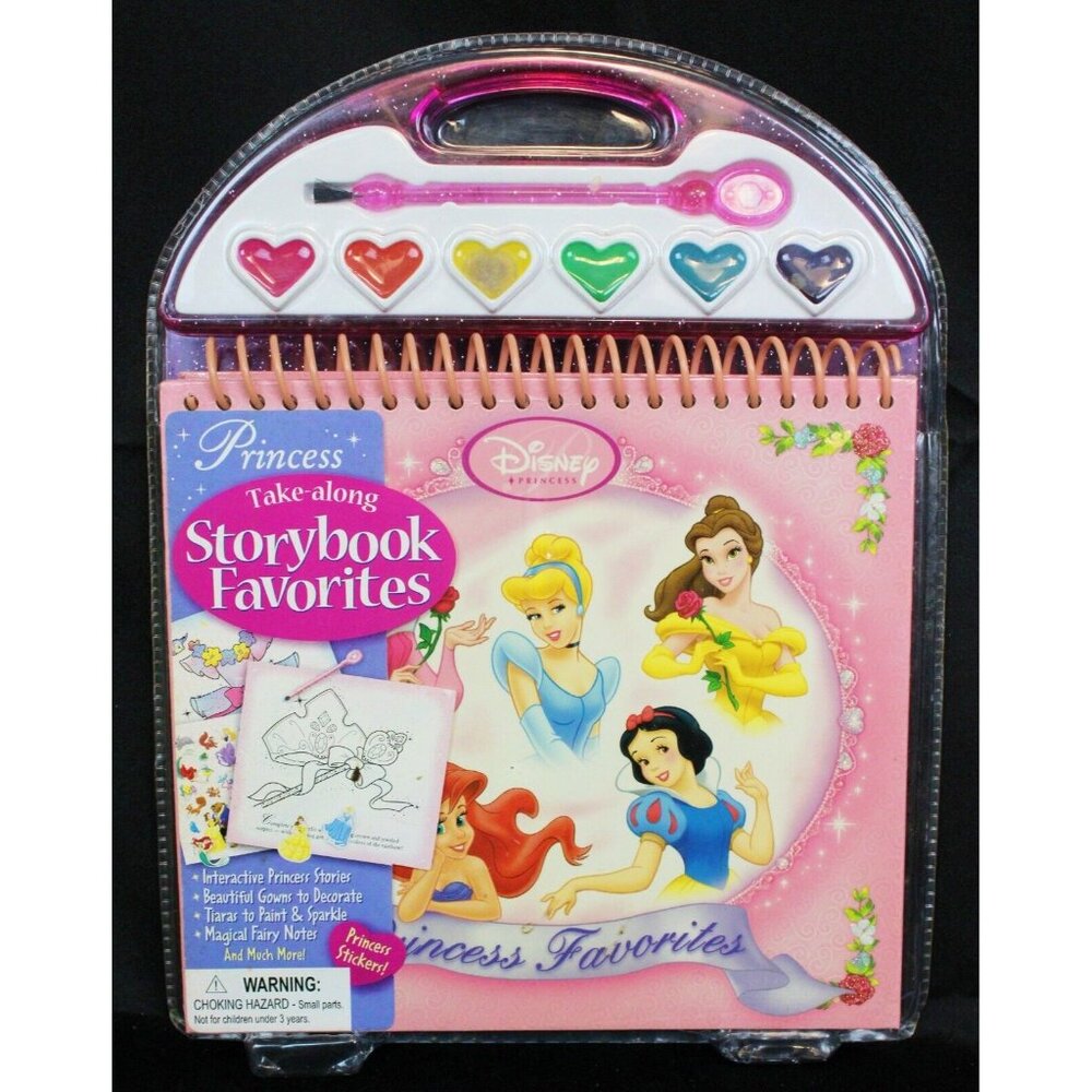Disney Princess Take-along Storybook Favorites Paint n' Play Stickers Fairytale